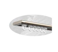 Aluminum Hidden Curtain Track System Easy Install 130cm 4.2ft Pista de Cortin Juego Ideal for Home Decor Champagne Finish