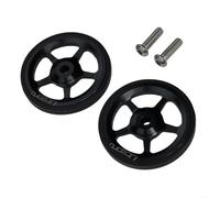 Aluminum Hollow Design Easy Wheels with M6 Bolt for Brompton Foldable Bicycle Racks (black)