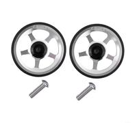 Aluminum Hollow Design Easy Wheels with M6 Bolt for Brompton Foldable Bicycle Racks (silver)