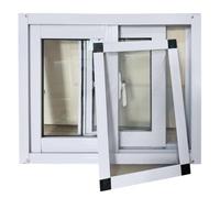 Aluminum Horizontal Sliding Basement Window with Screen and Tempered Glass, Weatherproof Replacement Window for Shed Garage(White,35x24in/89x61cm)