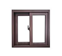 Aluminum Horizontal Sliding Shed Window - Ventilated Tempered Glass Design Fits Sheds & Chicken Coops Brown Finish 80x80cm Durable & Easy to Install