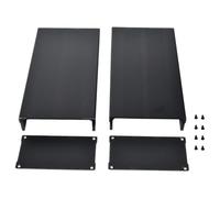 Aluminum Housing for Electronics Projects 55 X 106 X 200 Mm Black Split Enclosure with End Plates for Amplifier and Module Use Aluminum Electronics Enclosure Black Project Housing Amplifier Case Shell