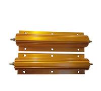 Aluminum Housing Resistor, Gold 200W 10 Ohm Aluminum Case Clad Wirewound Resistor Load Resistors, 2 Pcs