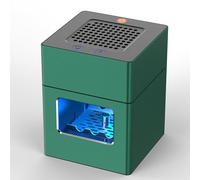 Aluminum Housing Smokeless Ashtray, Multifunctional 3 in 1 Smoke Ashtray with Cigarette Lighter & USB Rechargeable, HEPA Filter Reduce Smoke, Home or Office (Green)