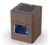 Aluminum Housing Smokeless Ashtray, Multifunctional 3 in 1 Smoke Ashtray with Lighter & USB Rechargeable, HEPA Filter, Home or Office (Wood grain)