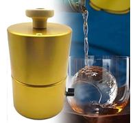 Aluminum Ice Ball Maker,Professional Cocktail Ice Sphere Press for Bartenders Home Use, Clear Ice Ball Machine for Perfect Drinks (Gold 65mm)