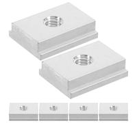 Aluminum Kayak Adapter Fixed Block M8 Replaceable 6pcs for Transport | Silver Aluminium Build, Secure Stable Platform, Trailer Use, Sleek Polished Style, Lightweight Fit