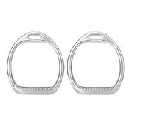 Aluminum Kids Stirrups, Lightweight Equestrian Stirrups for Horse Riding Saddle, Anti - Skid Non - Rusty Stirrup Pads with Ankle Protection, 1 Pair for Young Riders