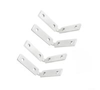 Aluminum L Bracket 47mm Right Angle Corner Fixing 4 Pack | Solid aluminum alloy, 47x47x12mm size, countersunk holes, silver brushed finish, 4 pack value