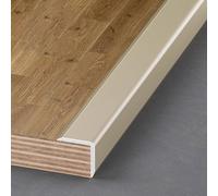 Aluminum L Molding Trim, Corner Strip Protector, Multiple Sizes, TMW Profiles, 100cm(Milk tea color,2.5cm)