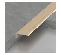 Aluminum L-Shaped Floor Trim Strips Transition Strip Wood Grain Stair Edge Trim L Shape Steps Stair Nosing, Easy to Install Ideal for Home, Office Decor, Robust(Yellow Oak,W2.2*L90cm)