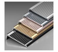 Aluminum L Shaped Stair Wall Corner Protector Floor Transition Strip Metal Stair Nosing Edge Trim, for Staircase, Tiles, Entry Door, Scratch-Resistant, Easy to Clean(Blue-Grey,W5*L90cm)