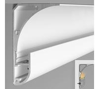 Aluminum LED Crown Moulding Track, Indirect Lighting Coving Diffuser, Wall Washer Skirting Profile for Home Decor, 11.4 ft Lighting Solution