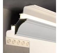 Aluminum LED Light Channel Trim | Multicolor Multiple Sizes Ceiling Wall Corner Indirect Lighting(E,750 cm(24.6 ft))
