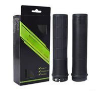 Aluminum Lock Ring Bike Grips 136mm Secure Fit | Soft TPR material, shock absorption, long-distance comfort, 136x31mm size, black and red options