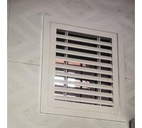 Aluminum Louvered Vent Cover 250x250mm (10x10in) Durable Grille Vent for Bathroom Cabinets Residential & Commercial Use Airflow Control & Ventilation Solution