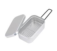 Aluminum Lunch Box Water Bottle Picnic Box Folding Handle Ourdoor Camping Cookware Food Container Storage Dish Lunch Box for Men Heavy Duty Women Container for Adults Long Lasting