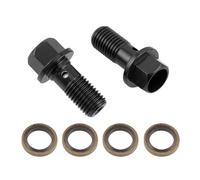 Aluminum M10x1.25mm Turbos Brake Line Banjo Bolt With Washers Single Banjo Bolt 32mm Length Brake Washer Kit