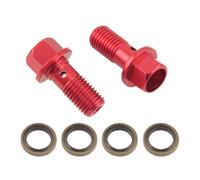 Aluminum M10x1.25mm Turbos Brake Line Banjo Bolt With Washers Single Banjo Bolt 32mm Length Brake Washer Kit