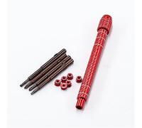 Aluminum M2 Hex Nut Cross Head RC Car Wheel Rim Wrench Sleeve RC Repair Tool Kit for AXIAL 1/30 SCX30 Ford Bronco Wrangler Crawler RC Car (Red)