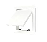 Aluminum Magnetic Access Panel for Wall and Ceiling - Push to Open Matte White Access Door with Seamless Welded Frame, Multi-Directional Installation, 6x6 to 24x24 Inches White 15×15 cm