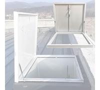 Aluminum Manual Skylight Hatch Door for Attic Access & Maintenance, Enhances Home Security, Ideal for Easy Access & Safety Improvements