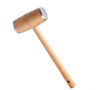 Aluminum Meat Mallet Double Sided Tenderizer Wood Handle