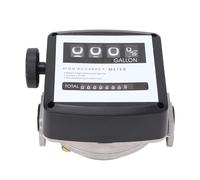 Aluminum Mechanical Fuel Flow Meter, 4 Digit Pump Flow Meter for Gallon Measurement, High Accuracy Easy Reading Display with Durable Aluminum Body for Transfer