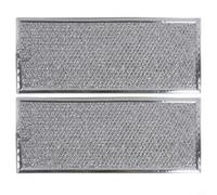 Aluminum Mesh Grease Filter 2PC for GE Microwave W10208631 Silver Cooker Hood Filters Anti-Grease Ventilation Parts 12.9x5.75 Inch Reusable Metal Screen