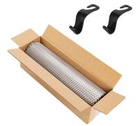 Aluminum Mesh Grille,100 x 33 cm,Hole Racing Grid for Bumper, Waterproof Multifunctional Grill Grid Roll,3 x 6mm Diamond Shaped Grids+2 Car Seat Hooks-Silver