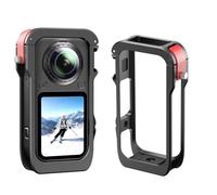 Aluminum Metal Cage for Insta360 X6, Camera Frame Expansion Protective Case, Ergonomic Handheld Grip with 1/4" Thread and Cold Shoe Mount & Magnetic Quick Release Mount Base