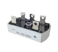 Aluminum Metal Case 3 Phase Diode Bridge Rectifier, 60 * 32 * 24.2mm 50Amp SQL50A Module, 50A 1200V 1pc