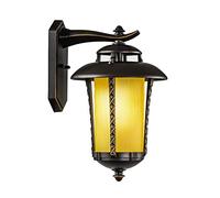 Aluminum Metal Outdoor Sconces Light Fixtures European Vintage Exterior Mount Lamp Waterproof Front Door Lights for House, Garage, Porch,Up-Height:34cm (Down Height:42cm)