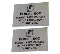 Aluminum Metal Parcel Box Sign 15x10cm - Waterproof Rust-Resistant Plaque for Deliveries with 'Please Leave PARCELS in The Parcel Box Thank You' Notice(2PCS)