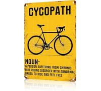 Aluminum Metal Sign Bicycle Cyclist Tin for Home Kitchen Retro Decor Yard Garden Outdoor 8x12 inch