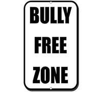 Aluminum Metal Sign Bully Free Zone Novelty Road Sign 8X12 Inch