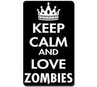 Aluminum Metal Sign Keep Calm And Love Zombies Novelty Road Sign 8X12 Inch