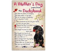 Aluminum Metal Signs Vintage a Mother's Day Poerm from the Dachshund for Home Restaurants Cafes Pubs Novelty Retro Wall Decor 12x16 Inch