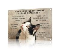 Aluminum Metal Signs When Visiting My House Please Remember Tin Sign for Home Kitchen Retro Decor Yard Garden Outdoor 8"x12"