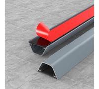 Aluminum Metal Surface Cable Raceway Wire Molding, Self-Adhesive Floor Cable Covers for Cords/Wire Management, Home Office Music Room Corner Cables Concealer(B,L 1m - w 15mm)