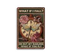 Aluminum Metal Tin Sign What If I Fall Oh But My Darling What If You Fly For Home Bar Kitchen Pub Wall Decor Signs 8x12 inches