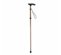 Aluminum Metal Walking Stick Easy Extendable Adjustable Folding Collapsible Lightweight Durable Walking Cane with Comfortable Grip For Men and Women Travel Cane (Brown)