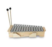 Aluminum Metallophone Xylophone Percussion Glockenspiel Mounted On Rectangular Wood Frame With Felt Mallets For Rhythm And Suitable for student learning music education home, color to 1