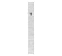Aluminum Mezuzah Case with 3D Painted Shin Design Easy Peel and Stick Judaica Door Mezuzah for Parchment Scroll (Grey/White, 6 Inches)