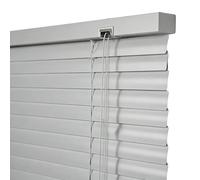 Aluminum Mini Blinds For Indoor Windows, 30 60 70 90 100 120 180 200 cm Horizontal Blinds, Venetian Blinds, 25 mm Blackout Shades For Bedroom Bathroom Office Custom Sizes(Grey)