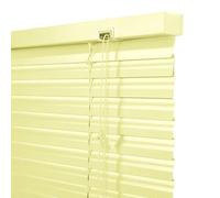 Aluminum Mini Blinds For Indoor Windows, 30 60 70 90 100 120 180 200 cm Horizontal Blinds, Venetian Blinds, 25 mm Blackout Shades For Bedroom Bathroom Office Custom Sizes(Yellow)