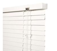 Aluminum Mini Blinds For Indoor Windows, 30 60 70 90 100 120 180 200 cm Horizontal Blinds, Venetian Blinds, 25 mm Blackout Shades For Bedroom Bathroom Office Custom Sizes(White)