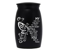 Aluminum Mini Cremation Urn - Small Keepsake Urn for Sharing Ashes - My Mind Still Talks to You