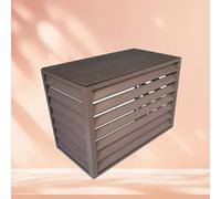 Aluminum Mini Split Air Conditioner Cover & Heat Pump Protector Outdoor AC Unit Cover Noise Reduction Weatherproof Shelf Plant Stand Fits Most Units (Color: B)