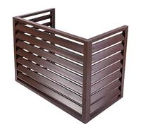 Aluminum Mini-Split Condenser Cover, Outdoor Condenser Protective Cover, Fencing to Hide Air Conditioner,Ideal for Plant Stand and Concealing Ac Unit (3sides-Brown,100x50x70cm)